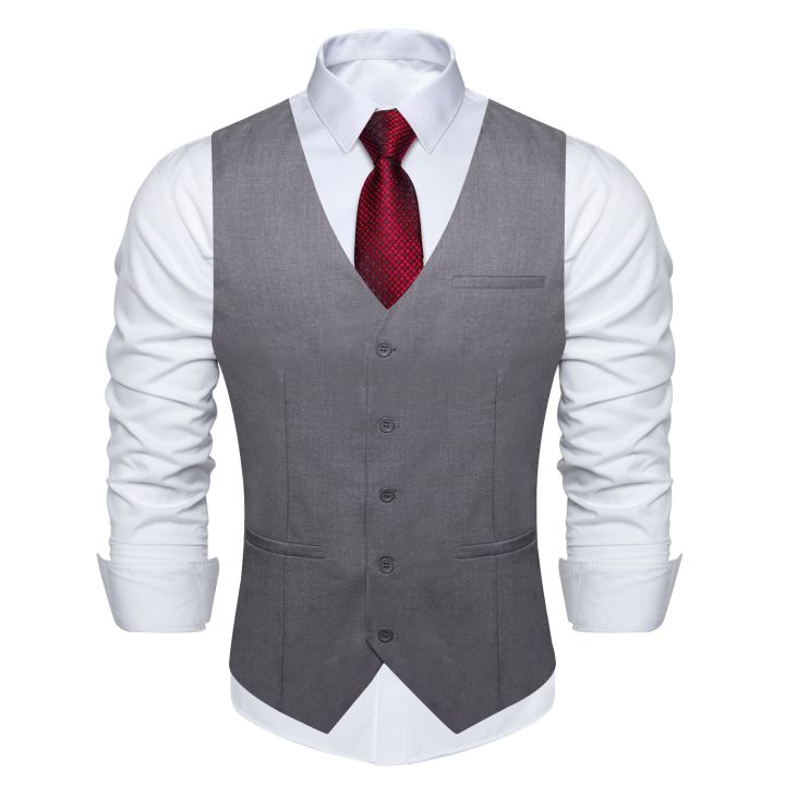 %E3%80%90Nightmaree%E3%80%91Grey%20Solid%20Rayon%20Polyester%20Suit%20Vest%20for%20Men%20Formal%20Wedding%20Business%20Blazer%20Waistcoat%20Men%20Clothing%20Wholesale%20DiBanGu%20-%20Image%203