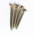 10Pcs- Golden Color 50x6mm 2" Inch Zinc Plated Copper Coating Chipboard Screws Flat Head Self Tapping Drilling Wood Screws For Hardware Electronic Wood Construction Screws Tools.