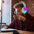 Cross-border New Headset Bluetooth Headset Y680 Wireless Headset RGB Streamers Colorful Light E-sports Game Headset. 
