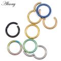Alisouy 1PC Steel Tiny Nostril Segment Septo Nose Rings Captive Ear Nose Hoop Piercings Clip on Helix Rings Body Jewelry 7 Color. 