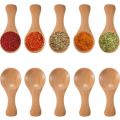 Small Wooden Spoons Mini Tasting Spoons Condiments Salt Spoons for Kitchen Cooking Seasoning  Coffee Tea Sugar 20Pcs. 
