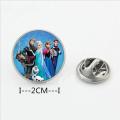 2024 New Disney Cartoon Brooch Frozen Elsa Anna Cinderella Princess Series Jewelry Fashion Time Gem Brooch Girl Accessories Gift.