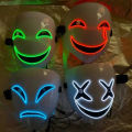 New Creative LED Halloween Clown Glow Mask White Green Blue Red Crying Smile Clown.