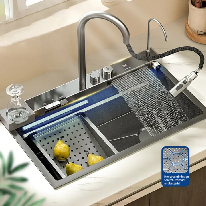 Waterfall%20Sink%20Basin%20Large%20Single%20Slot%20Digital%20Display%20304%20Stainless%20Steel%20Sink%20With%20Waterfall%20Faucet%20For%20Kitchen%20Renovation%20-%20Image%203