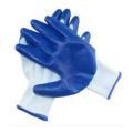 Nylon hand Gloves (Rubber Coated Nitrile) , Safety gloves for Industrial, Construction, Household, Cycling, Bike Riding, Gardening, Kitchen Work Use, blue.