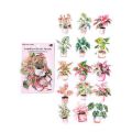 30pcs/pack Aesthetic Potting Plant PET Stickers DIY Scrapbooking Planner Collage Stationery Aesthetics Decor Flower Stickers.