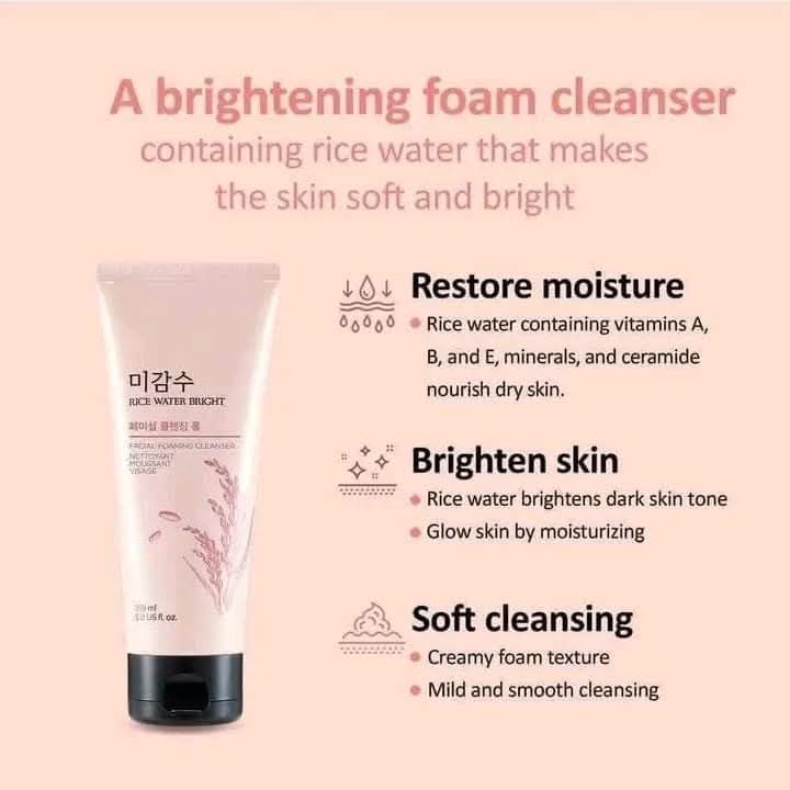 Rice%20Water%20Bright%20Cleansing%20Foam%20150ml%20%7C%20Face%20Wash%20for%20Glowing%20Skin,%20Korean%20Skin%20Care%20Products,%20For%20All%20Skin%20Types%20150ml%20-%20Image%202