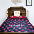 Waterproof Bed  Rexin Cover 6/7 fit. full bed urin ptotector for baby -VIP Black pink. 