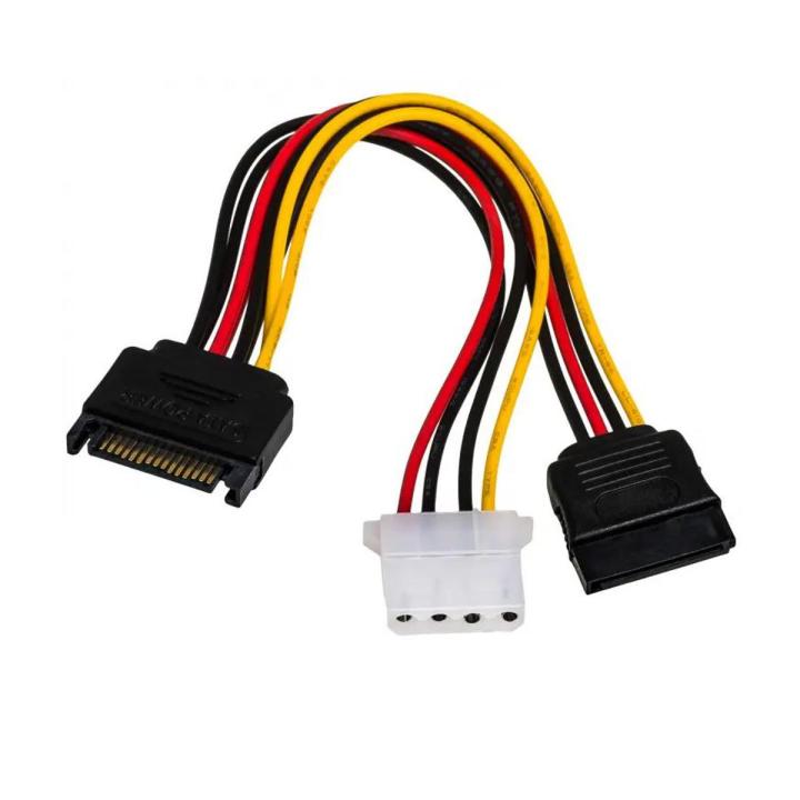 Adapter SATA / SATA / MOLEX AK-CA-32 (SATA 15pin + 4pin Molex, 16,5 cm)