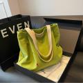 Embroidered Tote Bag Durable Portable Canvas Shoulder Bag Large Capacity Fashion Storage Bag for Casual Grocery Shopping Book Carrying Women Accessory Pouch. 
