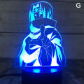 3D Night Lights Naruto Team Uzumaki Naruto Sasuke Sakura Figure  LED Night Lamp. 