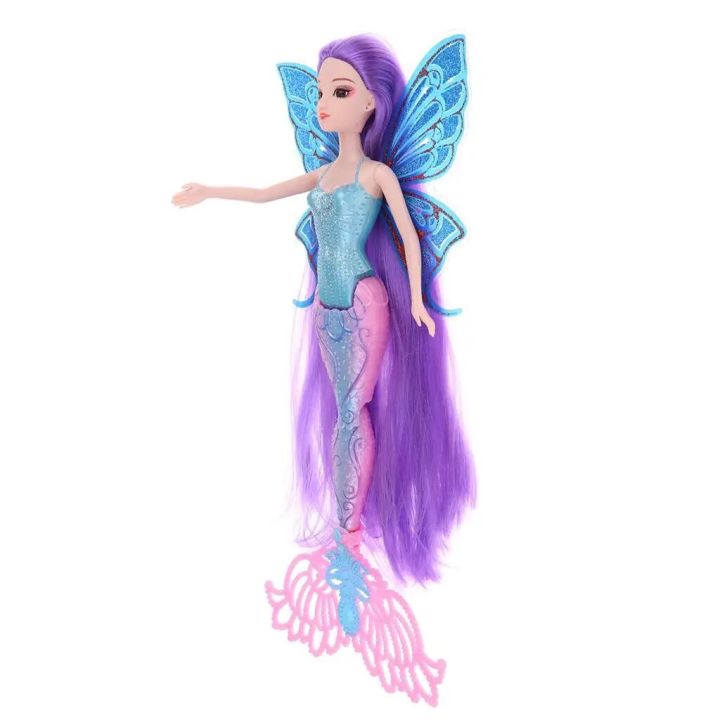 Classic%20Mermaid%20Doll%20Toys%20Figures%20With%20Glittering%20Tail%20Wing%20#C%20-%20Image%202