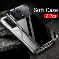 2 Pack Phone case For Xiaomi Poco M6 Pro 4G Soft Transparent Full Protection Clear Back Cover For Poco M6 Pro case.