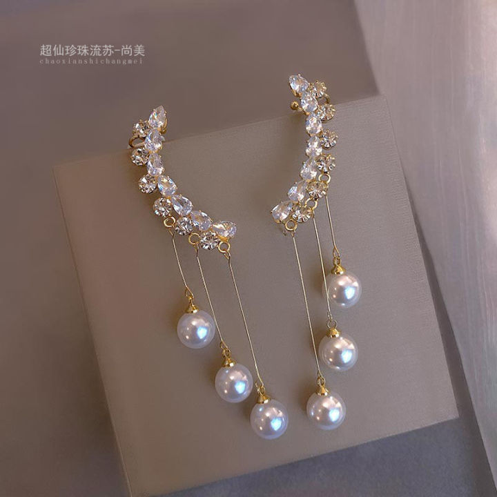 New Fashion Zircon Drop Earrings for Women, Trendy Zinc Alloy Design