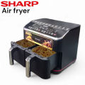 Sharp 8 Liter KF-DF80RT-K3 Double Basket Air Fryer.