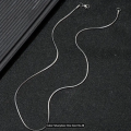 Silver plated Stainless Steel Round Snake Chain For Men And Boys. 