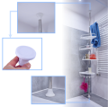 Bathroom corner shelf for shower telescopic 4 shelves hangers adjustable height 165-320 cm. 