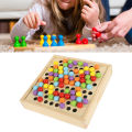 Wooden Board Bead Game Interactive Magnetic Fishing Game 2 in 1 Color Matching Safe for Home for Toddlers.