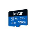 Lexar 128GB High-Performance Class 10 633x microSDHC/microSDXC Card A1 U3 UHS-I V30 4K UHD BLUE Series Micro SD Card.