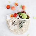 Reusable Shopping Bags Portable Net Bag Fruit Vegetable Storage Eco-friendly Cotton Foldable Mesh Bag Shopping Tote Net Bag. 