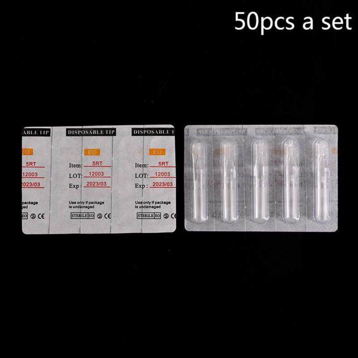 50Pcs Gray Plastic Sterile Disposable Tattoo Nozzle Needle Tube Tips RT FT DT
