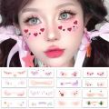 Christmas Makeup Face Stickers Disposable Tattoo Sticker Cute Xmas Tree Love Sweet Waterproof Korean Makeup Decorative Stickers. 