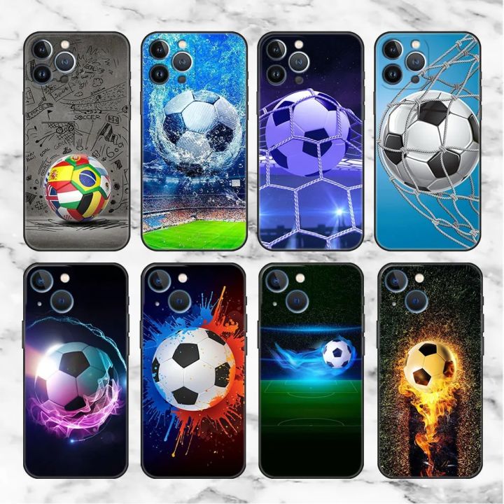 Football Soccer Case For Apple iPhone 14 Pro Max 13 11 12 Mini SE 7 8 Plus X XS 6 6S Shell Phone Cover Soft TPU Funda