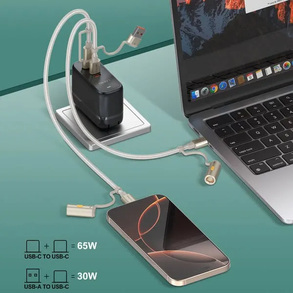 LDNIO%20LC18%2065W%204-in-1%20Fast%20Charging%20Cable%20(USB-C+USB-A%20to%20USB-C+Cigarette%20Lighter)%20-%20Image%202