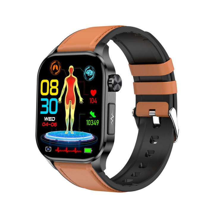 New ET580 Bluetooth Call ECG Smart Blood Glucose, Heart Rate, and Temperature Monitoring Multi sport Mode Watch
