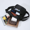 Japan and South Korea's new crossbody bag, men's casual shoulder bag, fashion trend, business simplicity, vertical color small square bag.