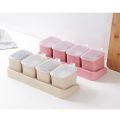 1 Set Salt Spice Jar Seasoning Containers With Spoon Storage Condiment Box.