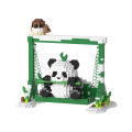 Compatible with LEGO tiny bricks, mini national treasures, giant panda model ornaments, children's puzzle building toys. 