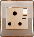 VGTEC - 3 Pin Round Socket /AC Socket /15A Socket  (Platinum series). 