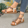 Summer Flat Toe Elastic Sequin Metal Sandals Women's Casual Fish Mouth Roman Style Women's Sandal Shoes for Women Women Sandals.