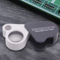 Foldable Diamond Jewelry Magnifying Glass Dual Lens 30X 50X Pocket Loupe Magnifier Magnifying Tools for Gems Jewelry Identifying.