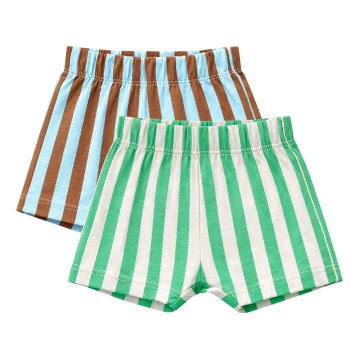 Baby Striped Soft Cotton Summer Casual Shorts From Levin