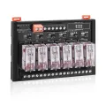 DC 24V Relay Module, 6 Channel SPDT Switch Module with Isolated Optocoupler DIN Rail Mount Pluggable Power Relay Module. 