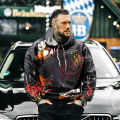 Spring, Autumn and Winter Men's Hoodie Hop Graffiti Art Stitching 3D Street Funny Clothes. 