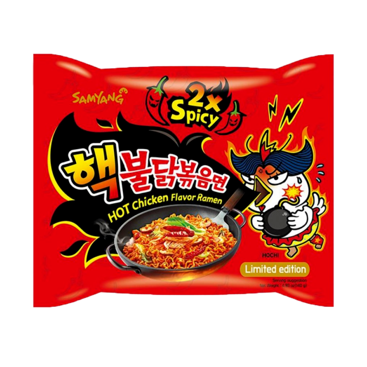 Korean Hot Chicken 2X Spicy Buldak 140 grams, Non Vegetarian