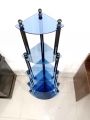 Glass Corner Blue 5 Step Rack By Furnizone - Book Shelf.