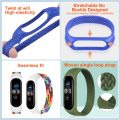 For Xiaomi Mi Band 6 / 5 / 4 / 3 Universal Nylon Elasticity Weave Watch Band, Size:XS 140mm(Rainbow). 