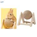 Rabbit Scratching Ball Wooden Rack Durable for Rabbits Small Animals Ferrets. 