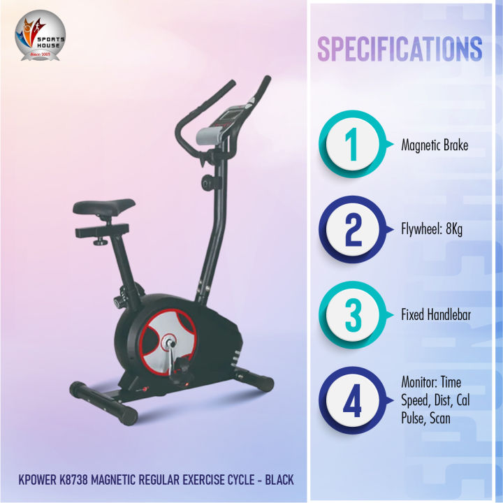KPOWER%20K8738%20Magnetic%20Regular%20Exercise%20Cycle%20-%20Black%20-%20Image%203