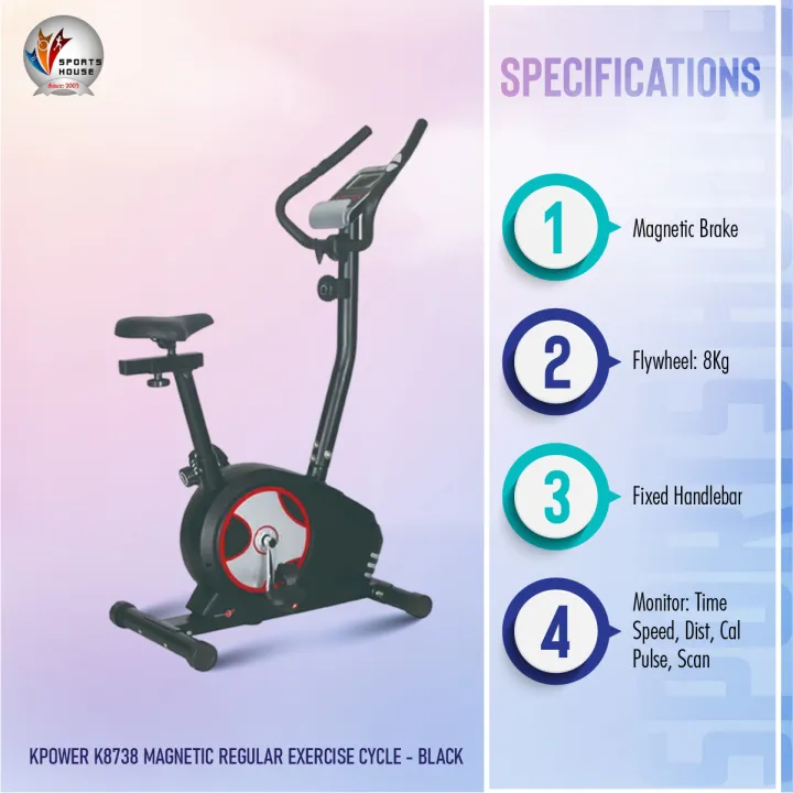 KPOWER%20K8738%20Magnetic%20Regular%20Exercise%20Cycle%20-%20Black%20-%20Image%203