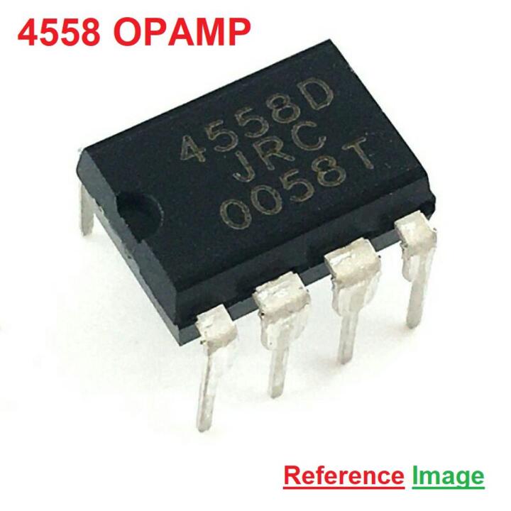 3Pcs-CHINESE 4558 IC 4558D IC Circuit DIP OPAMP JRC4558 JRC4558D Operational Amplifiers 8 Pin Leads