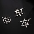 Dawapara Unicursal Hexagram Stainless Steel Pendants for Necklace Keychain DIY Jewelry Making Religious Symbol Thelema Pendant. 
