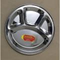 Stainless Steel Divided Plate 4 Section-(31 cm Round): Serve Meals with Precision on this Stainless Steel Divided Plate with 4 Sections, 31 cm Round.. 