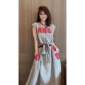 2023New Summer Clothes Matching a Set of Slightly Fat Hong Kong Style High-Grade Suit Skirt Lively Youthful-Looking Two-Piece Set Summer.