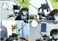C2 Rearview Mirror Motorcycle Mobile Phone Bracket Mountain Bike Aluminum Aloe Mobile Phone Holder Easy to Use - bike phone holder. 