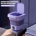 Portable Washing Machine 6.5L/8L Foldable Mini Washer with 3 Cleaning Modes Half Automatic Washing Machine for Baby Clothes, Underwear or Small Items, Dorm, Camping Green. 